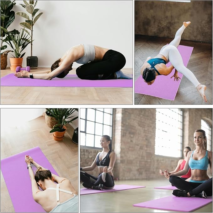 3 Pack Hot Yoga Towels with Plum Blossom Dots, Lavender Non-Slip Yoga Mat Towel, Super-Absorbent Soft Suede Microfiber Towel for Hot Yoga, Pilates, Bikram and Exercise Workout(24" x72",Lavender)