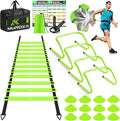 Agility Ladder, Agility Speed Training Equipment Set, 20ft Speed Ladder, 12 Soccer Cones, 4 Hurdles, Jump Rope, Running Parachute, Soccer Football Basketball Training Equipment Accessories