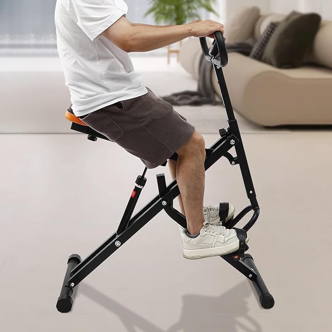 Squat Machine, Foldable Squat Exercise Equipment with LCD, Adjustable Handle and Resistance, 265Lbs Capacity for Glutes and Legs Workout, Home, Gym, Office