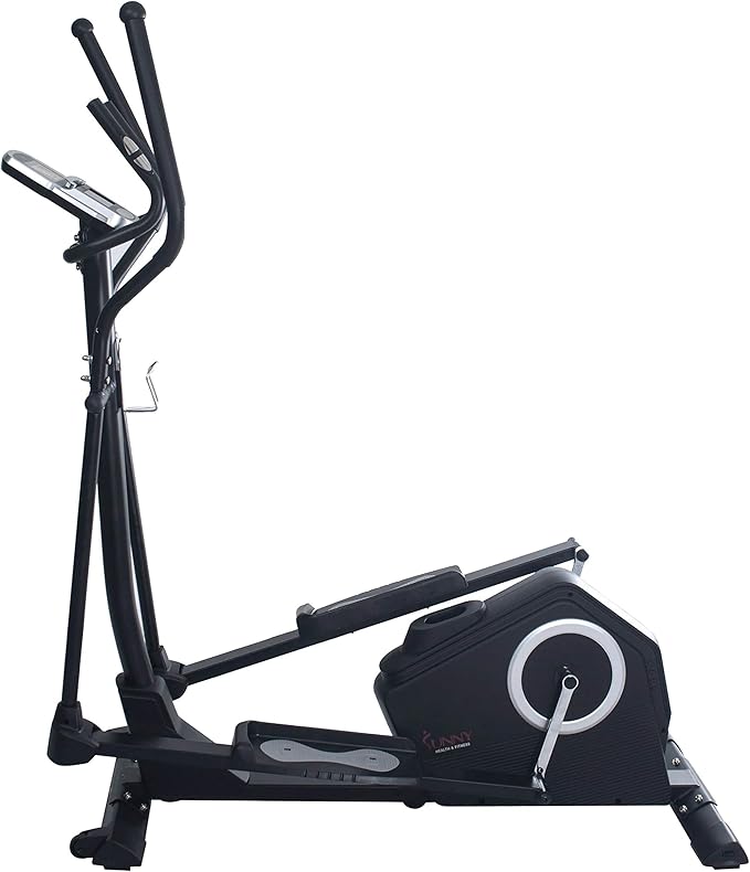 Sunny Health & Fitness Upright Elliptical Machine, Full Body Cardio Exercise with Adjustable Resistance, Arm and Leg Workout Machine, SunnyFit App via Bluetooth Optional Electro-Magnetic Resistance