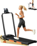 CURSOR FITNESS 3-in-1 Walking Pad Treadmill with 15% Incline 0.6-6.2MPH Foldable Quiet Walking Pad for Home Office 2.5HP Under Desk Compact Treadmill with 300LBS Capacity