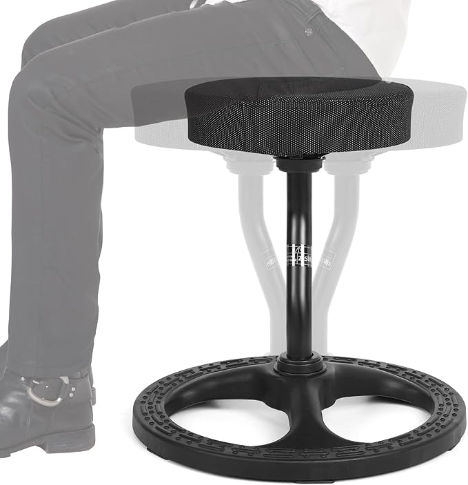 ADHD Chair for Kids, Yoga Chairs for Adults, Wobble Stool Active Flexible Seating Desk Chair with Non-Slip Base and Washable Seat Cover for Stability, Balance, Yoga, Office, School, Classroom