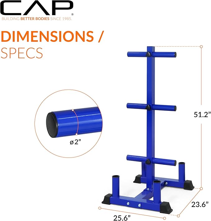 CAP Barbell Olympic Bumper Plate Tree Rack