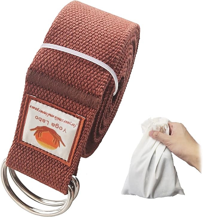 8ft 240g Super Thick Fitness Yoga Strap for Stretching, 3 Color Pure Cotton Durable Fitness Belt Bands Exercise Safe Adjustable D-Ring Buckle Gym Press Rope, Physical Therapy Tools