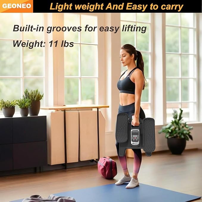 Under Desk Elliptical Machine, Electric Elliptical Exerciser for Senior, Quiet & Small Electric Seated Pedal Exerciser for Home with Display Monitor, Remote Control & 12 Adjustable Speeds
