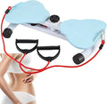 Waist Twisting Machine, Waist Sculpture Twister, Waist Whisper with Drawstring Body Shaping Waist Twisting Disc Exercise Waist Twisting Board Massage Foot Sole for HomeBlue,12x53x33cm