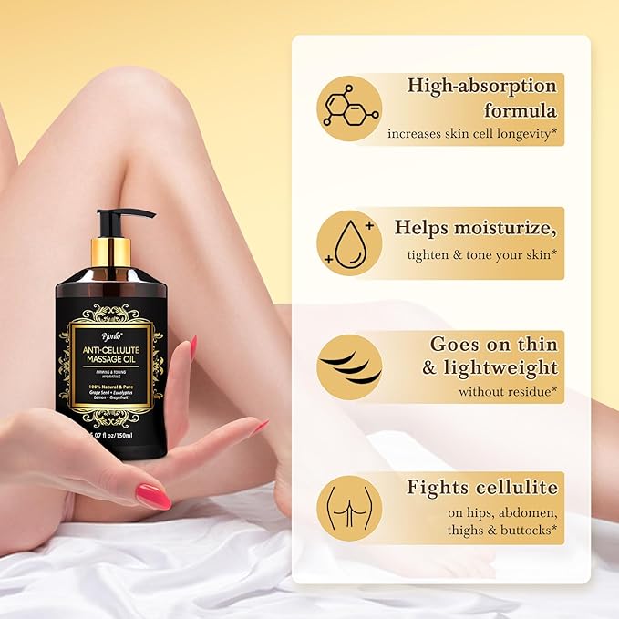 3 Pack Massage Oil for Massage Therapy, Lavender Oil for Relaxation, Sore Muscle Arnica Oil & Cellulite Massage Oil, with Massage Roller Ball & Thumb Saver Tool, Massage Kit for Him Her