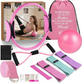 Pilates Equipment 15" Pilates Ring Plus, Pilates Kit for Home Workouts, Pilates Essentials Kit for Women with Pilates Ring and Ball Set, Booty Bands, Figure 8 Resistance Band, Yoga Band