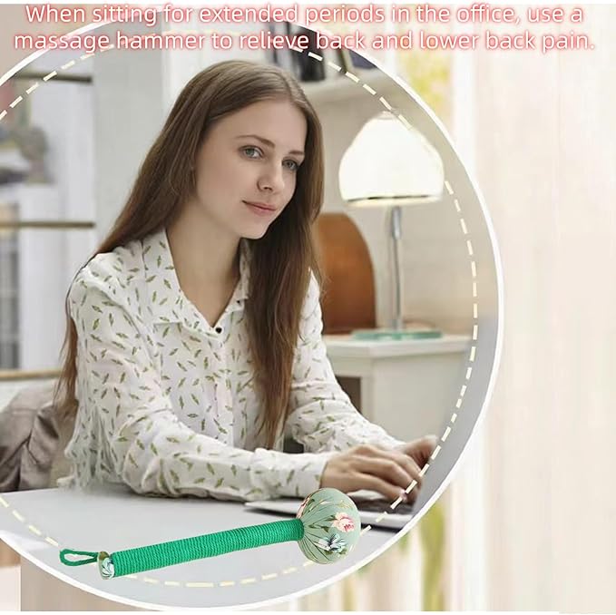 Traditional Moxa Stick Massager - Handheld Mugwort Massage Hammer for Pain Relief, Muscle Relaxation, Acupressure - Ergonomic Grip with US Design Patent