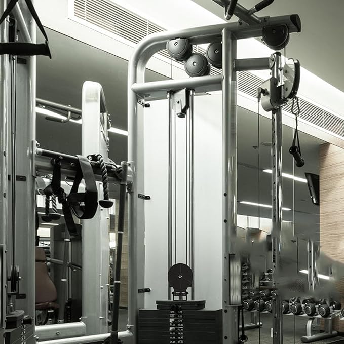 Gym Cable Pulley System with Traditional Pulley Head and Hook, Sturdy Strength Training Equipment Attachment for Home Gym and Fitness Workout