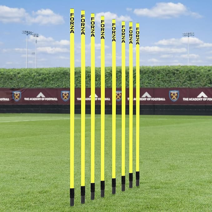 NWS Forza Spring Loaded Agility Poles | Improve Endurance, Speed & Footwork - Available in Packs of 8 or 16