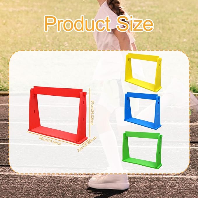 Agility Training Hurdle,Adjustable Track and Field Jumping Bar Set Speed Agility Training Equipment for Running Soccer Pets