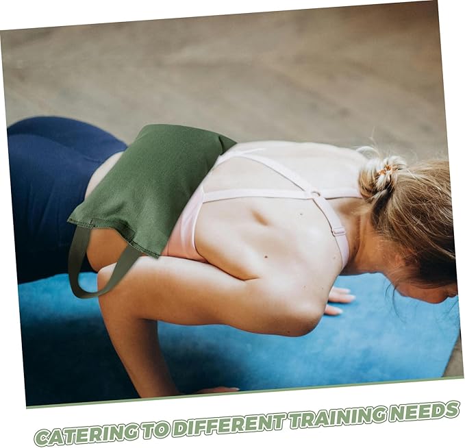 Garneck 2kg Sandbag Handle Fillable Weighted Exercise Bag for Yoga and Fitness Canvas Design for Versatile Training and Workouts Weight Management