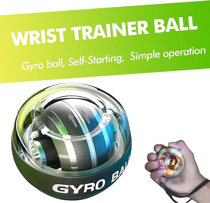 Hand Trainer Kit 8 Pack,Finger Trainer,Gyroscopic Ball, Anti Stress Ball,Grip Trainer with Counter,Finger Stretcher,Hand Grip Strengthener,Training Set for Fitness Strength Training at Home