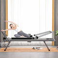 Foldable Pilates Reformer Machine for Home, 330 lb Capacity, Double Resistance, High-Density Cushion, Easy Assembly, Ideal for Home & Studio Workouts