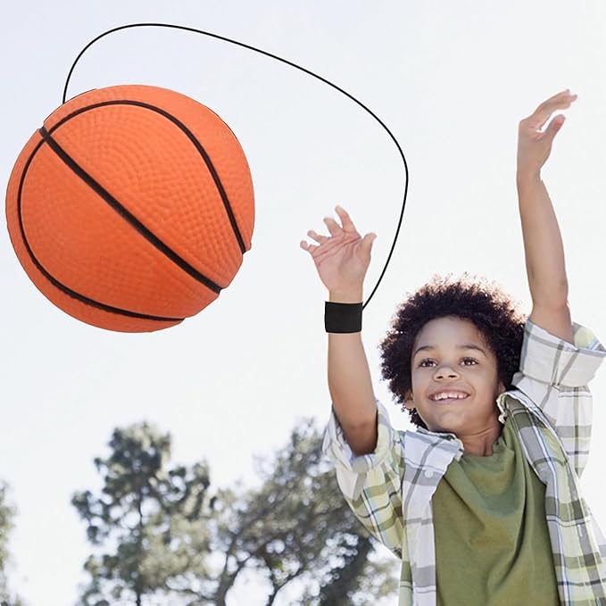 Reaction Training Ball with Adjustable Wrist Strap - High-Elasticity Rubber Basketball Trainer for Agility Drills and Reflex Exercises, Elastic String Sports Equipment for Athletes