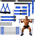 Pilates Bar Kit with Resistance Bands for Men, Heavy Duty Home Gym Equipment for Full Body Workout, Strength Training, Legs, Hips, Arms, Abs, Chest – Portable Pilates Stick