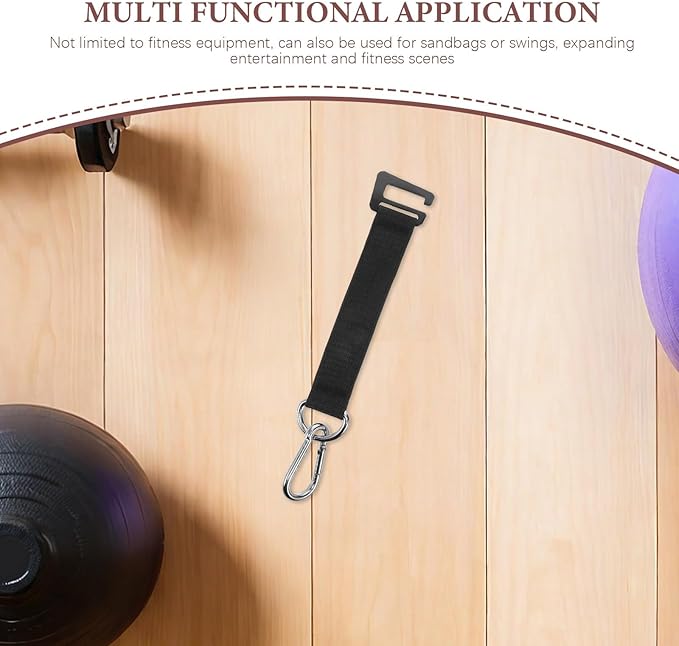 Fitness Pull up Hooks and Sandbag Hanging Strap, Heavy-Duty Black Metal Gym Equipment Accessory for Home Workout, Punching Bag and Swing Suspension, Strength Training Attachment