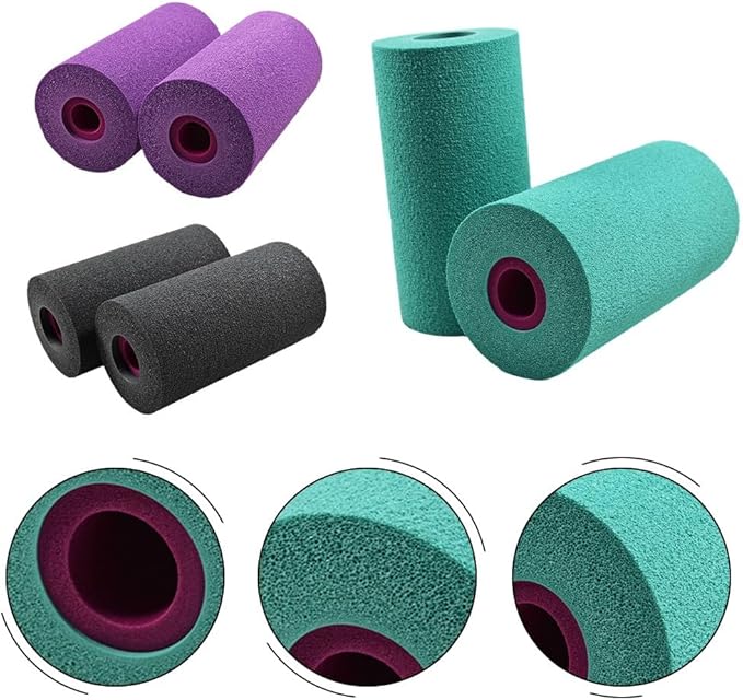 Foot Foam Pads Rollers Replacement for Leg Extension Attachments for Weight Bench and Home Gym Equipment, Fits Tube Diameter 22-25mm