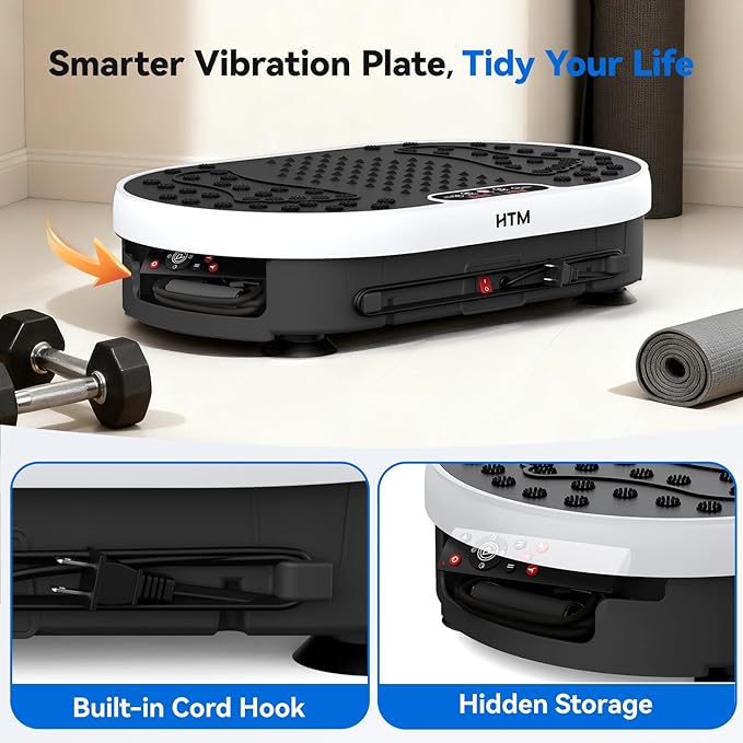 Vibration Plate Exercise Machine with 120 Speed Levels, 9 Program Modes and Remote Control - 15 Min Timer, 300 lbs Capacity Vibrate Stand Shake Board for Full Body Workout, Fat Burner and Toning