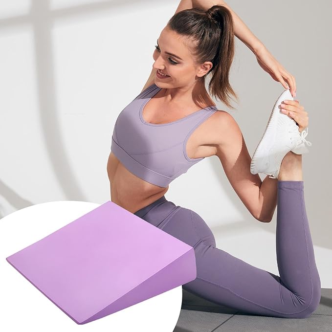Yoga Foam Wedge Blocks, Slant Board Squat Wedge Blocks, Exercise Foot Wedges, Calf Stretch Slant Board, EVA Foam Wedge for Calf Stretching, Workout, Exercise, Knee Pad, Back Support, Footrest Cushion
