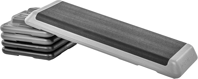 The Step Freestyle Grey Aerobic Platform, Health Club Size Steppers for Exercise