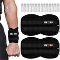 Ankle Weights Wrist Weights for Men Women, 1 Pair Adjustable Removable Steel Weighted Plates Arm Leg Weights for Walking Running Pilates, Fitness Weights