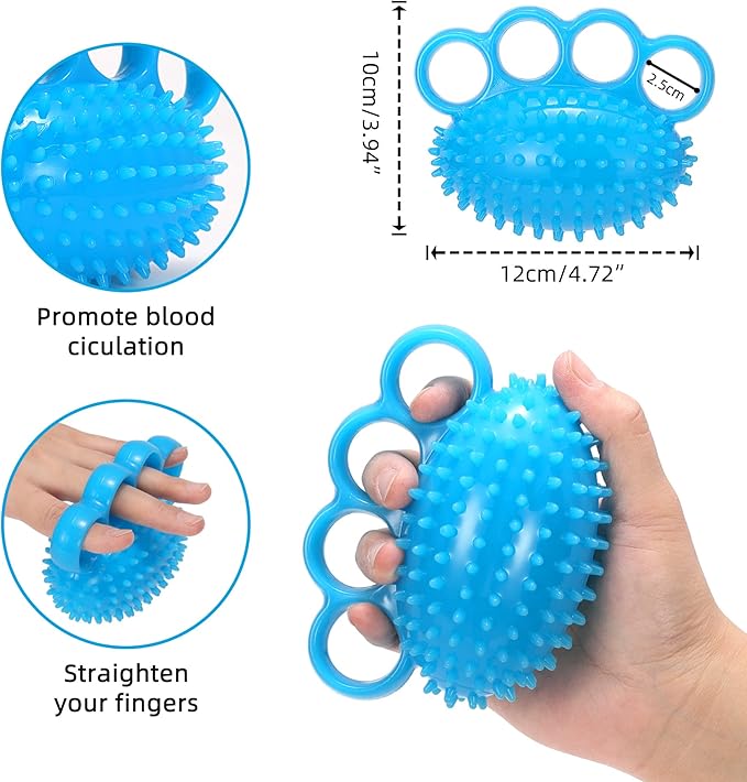 Hand Exercise Ball Finger Therapy Ball - Grip Strengthening, Improve Flexibility, Squeeze Stress Relief Balls, Resistance Strength Trainer for Hand