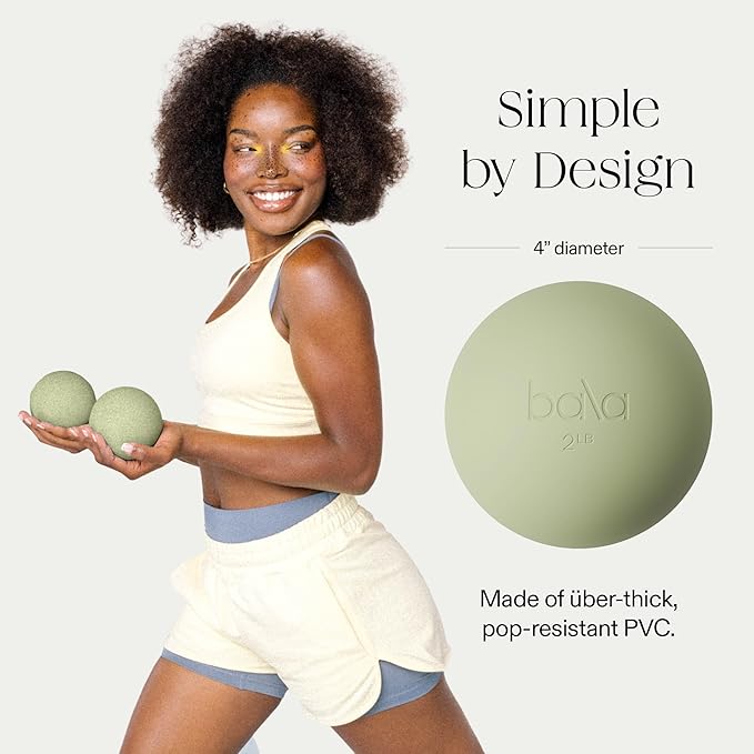 Bala Power Ball, Weighted Toning Exercise Ball for Pilates, Yoga, Home Fitness & More - Workout Ball for Strength & Core Training, Aerobics & Working Out to Improve Balance & Sculpt