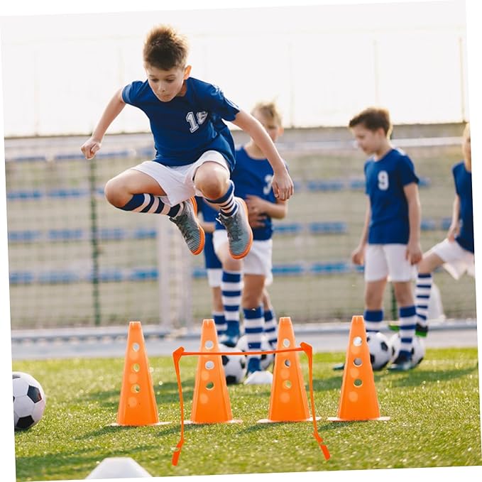 POPETPOP Adjustable Soccer Training Hurdles Agility Equipment for Boys and Girls and Lightweight Design for Speed and Coordination Development Football Training