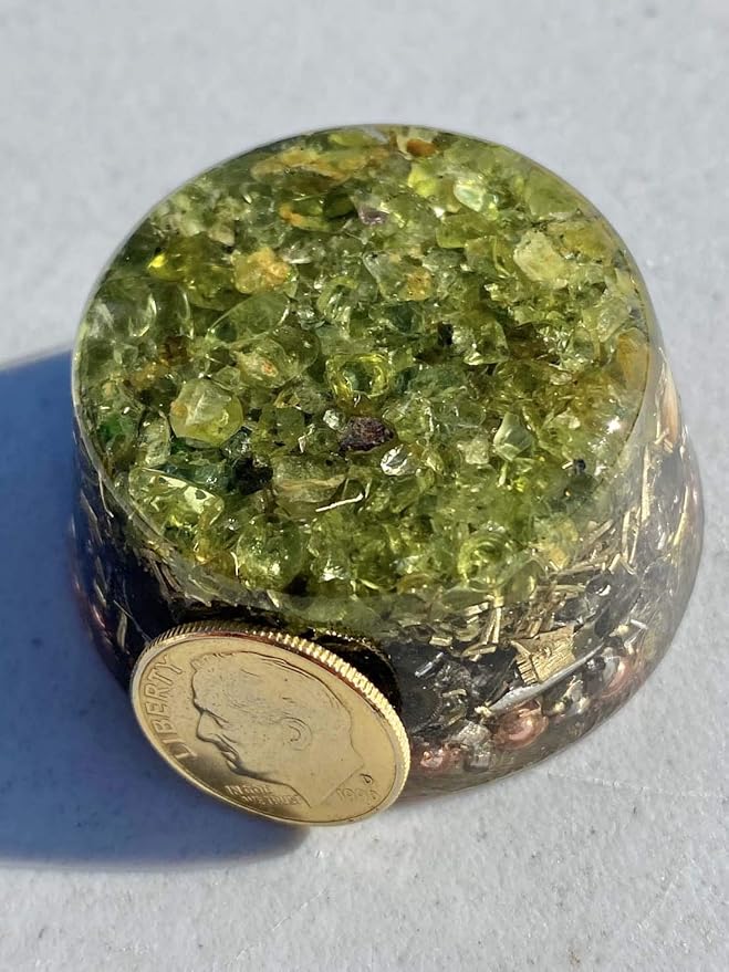 Peridot Orgone Generator Energy Accumulator 7.83Hz/432Hz/528Hz/Advance Harmonics Many Beautiful Ingredients! (Peridot)