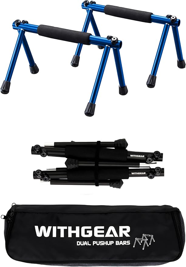 Push Up Bar – Folding Dip Bar for Home Workout, Lightweight & Portable Strength Training Equipment for Men & Women, Indoor & Outdoor Use (Hawk)