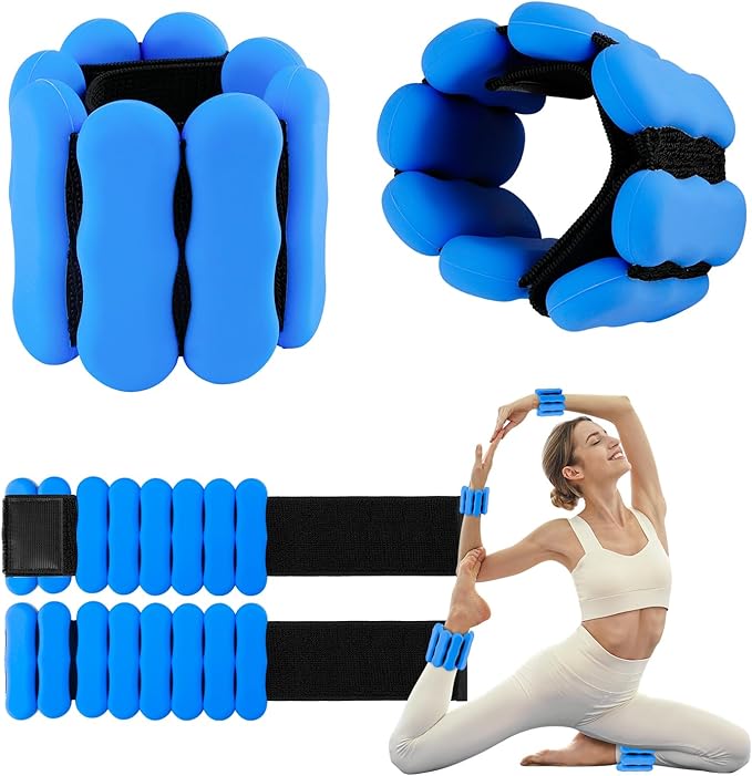 Wrist Ankle Weights for Women Men, Leg Arm Wrist Weights Bangles 1lb*2 2lb*2 Wearable Weights Pilates Weighted Bracelet for Strength Training Walking Swimming Yoga Physical Therapy