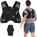 Sportneer Weighted Vest Woman: 8lb/12lb/15lb/20lb/25lb Weight Vest for Walking with Phone Bag, Adjustable Women Weighted Vest for Running Rucking Vest for Jogging Strength Training Weight Loss