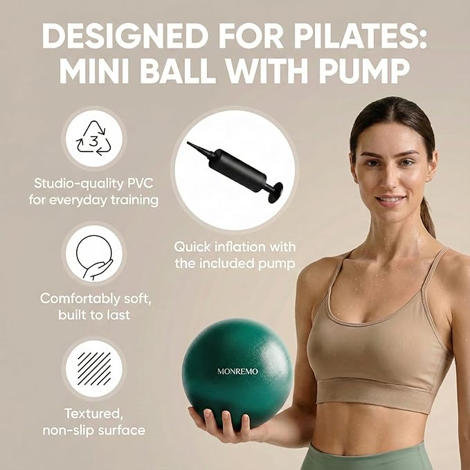 Pilates Home Workout Kit – 7pc Pilates Set for Women with Toning Ring (Magic Circle), Mini Ball & Resistance Bands. Full Mat Pilates Equipment for Yoga, Core & Stretching at Home