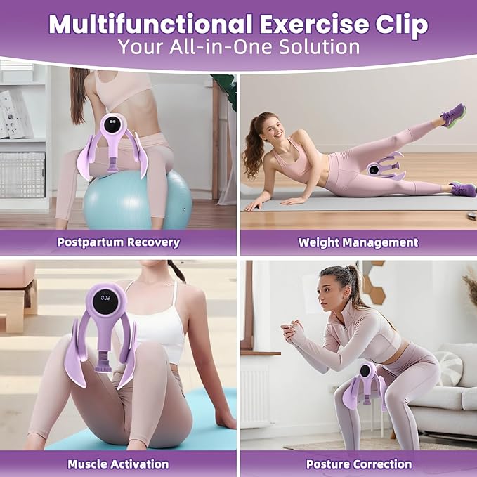 Trainer Kegel Exerciser - Pelvic Floor Exercise Device for Women，Thigh Workout Equipment with Smart Counter, Adjustable Resistance 1-18kg (40lbs)，Adjustable Resistance for Targeted Training