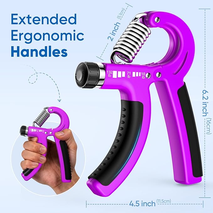 FitBeast Grip Strength Trainer 2 Pack – Adjustable Hand Grip Strengthener for Strength Training & Rehabilitation, 10-132 lbs Resistance Forearm Strengthener, Ideal for Athletes, Rehab, Office