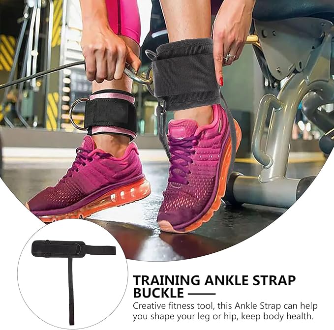 ibasenice Ankle Strap for Cable Machine Fitness Ankle Band with 360° Rotating Buckle for Gym Cable Leg Exercises Strength Training Equipment Attachment