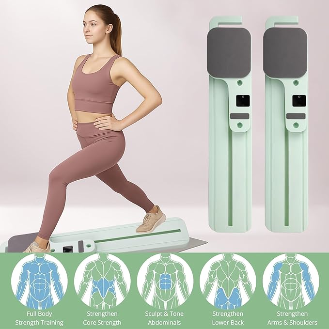 Pilates Board for Women Men - Home Fitness Equipment, Fat Loss and Body Shaping, Core Training, Portable Pilates Kit, Multi-Purpose Resistance Kit