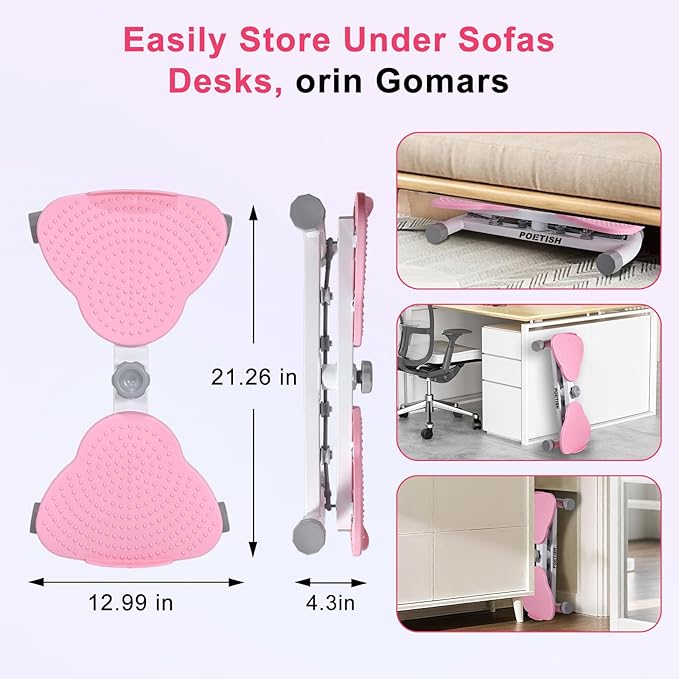 Waist Twister Ab Machine, 300 lbs Weight Capacity, Adjustable Ab Twister Board with Foot Massage for Belly Fat Loss, Noiseless Home Gym Equipment for Women/Men