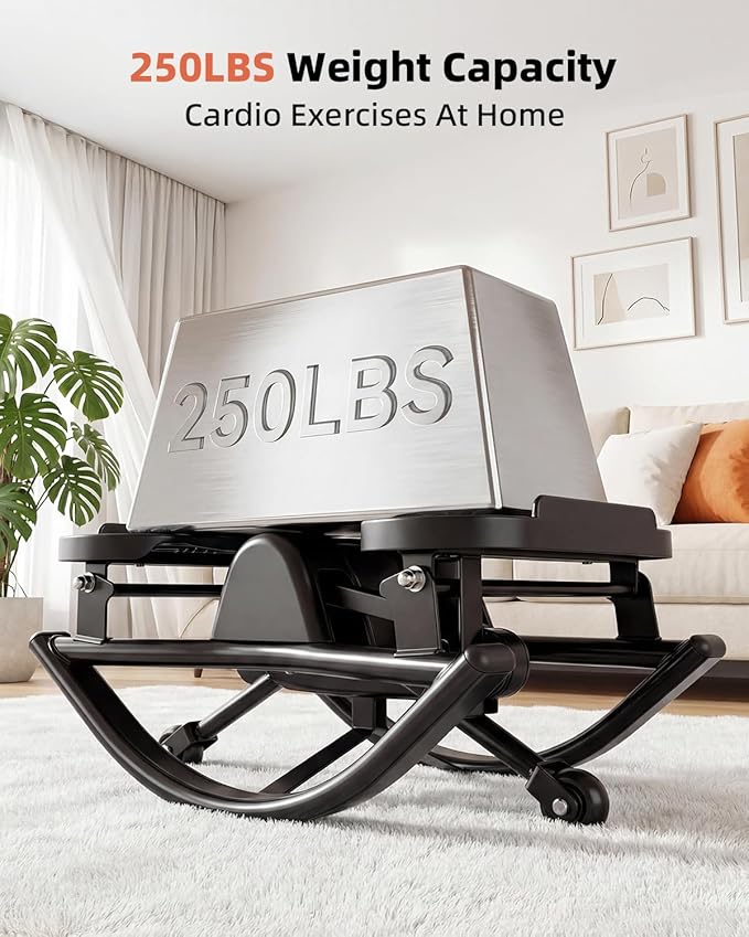 Rock Fitness Stepper for Exercise at Home, Motion Stair Stepper with Resistance Bands for Full Body Workout, Aerobic Workout Machine Fitness Equipment