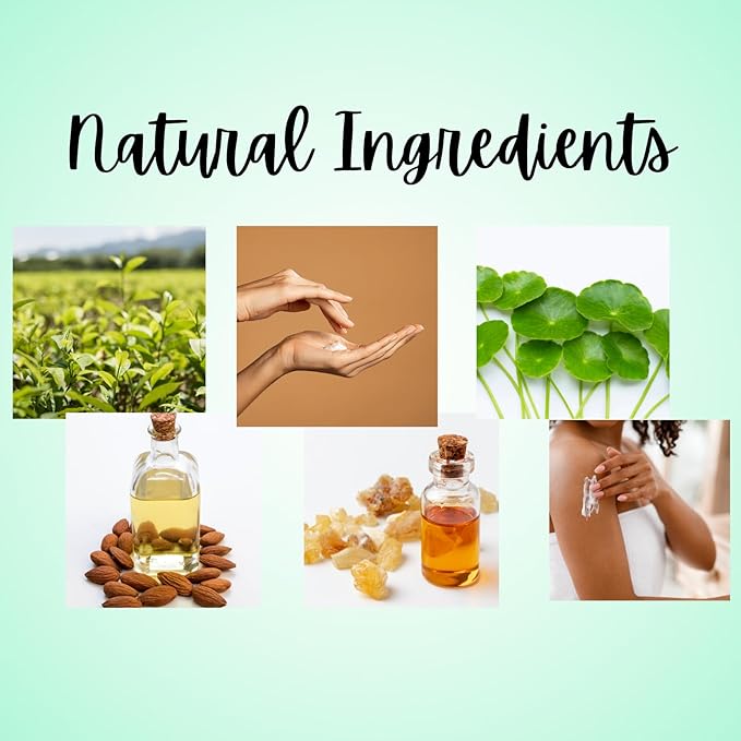 Essentially KateS Tea Tree 2.5% Body Cream Massage Lotions 4 oz, Infused with Centella Asiatica and Frankicensae Oil - Soothing, Hydrating, and Revitalizing - Fights Sore Muscle and Stiffness.