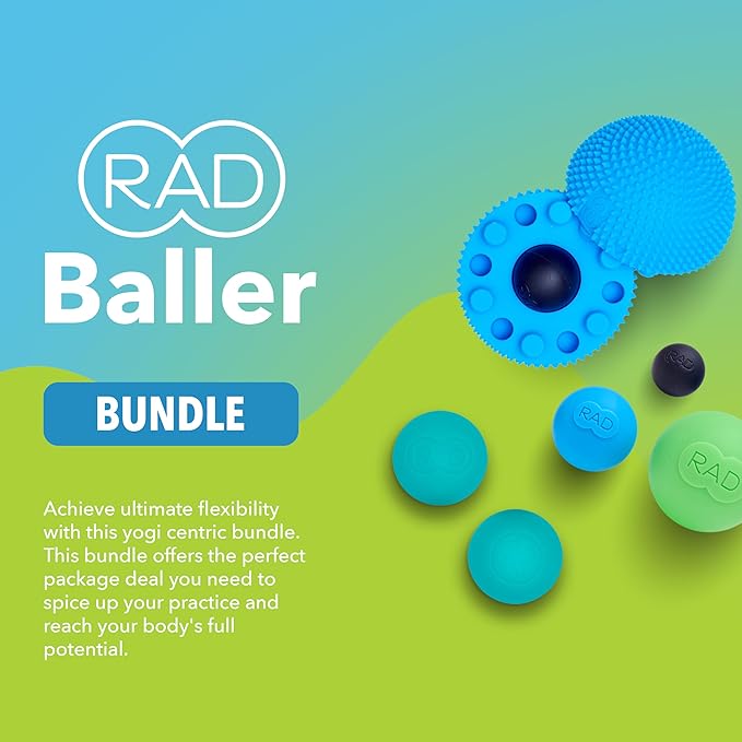 RAD Baller Bundle – Myofascial Release Balls for Full Body Mobility & Recovery, Trigger Point Relief – Includes Rounds (Set of 3), Recovery Rounds (Set of 2), and Neuro Ball Foot Roller