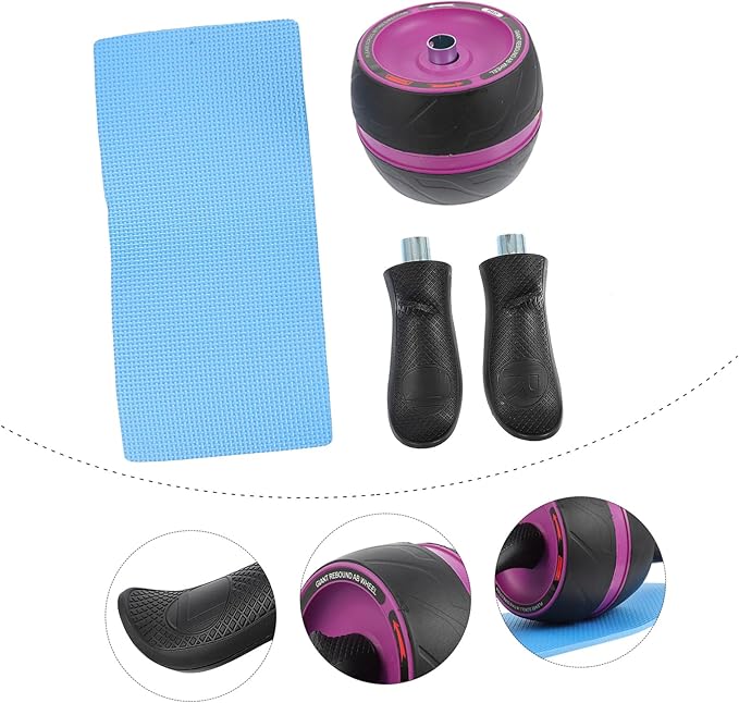 Portable Abs Ab Wheel Roller for Core Workout with Ergonomic Non-slip Handle Wide Fitness Wheel for Home Exercise Suitable for Men and Women Beginners and Advanced Users