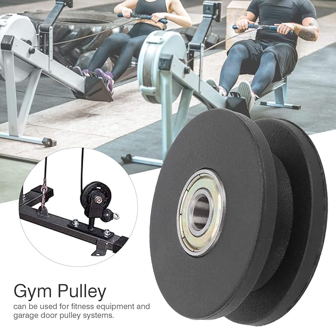 10pcs Nylon Bearing Pulley 50mm | Heavy Duty Gym Attachment/Garage Door Accessory | Sturdy & Weather - Protected | Strength Training Equipment Replacement