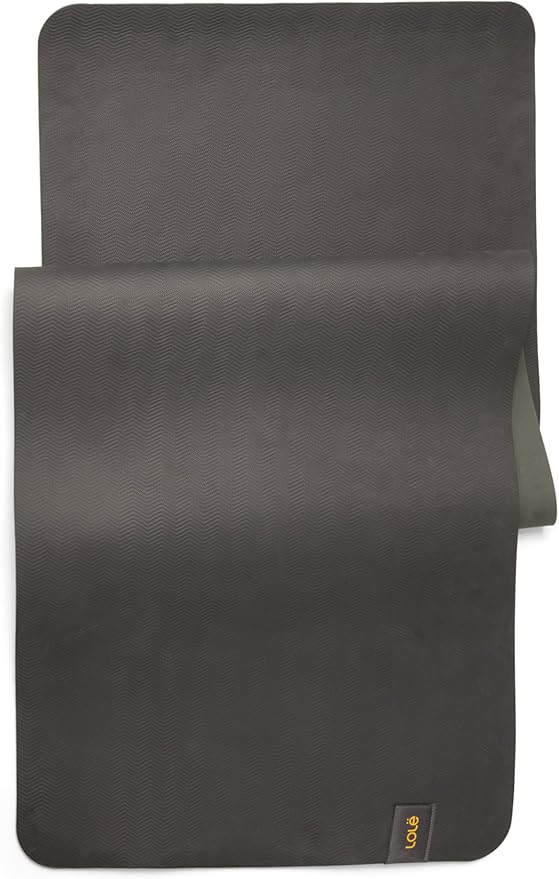 Lolë Pose Yoga Mat with Strap Carrier | Non-Slip Textured 5mm Thick Workout Mat | Ideal for Hot Yoga & Pilates | Lightweight & Sweat Resistant