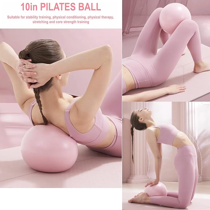 Pilates Equipment 15" Pilates Ring Plus, Pilates Kit for Home Workouts, Pilates Essentials Kit for Women with Pilates Ring and Ball Set, Booty Bands, Figure 8 Resistance Band, Yoga Band