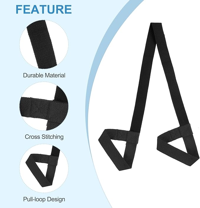 PATIKIL Yoga Mat Strap, Adjustable Yoga Mat Carrier Straps Sling Cotton Anti Slip Mat Holder Stretching Band