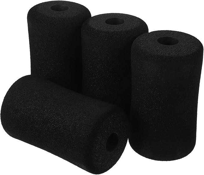 4pcs Foot Foam Pads Rollers Set Foam Roller Foam Foot Pads Machine Tube Leg Foam Roller Pad Replacement Roller Pad for Leg Extension