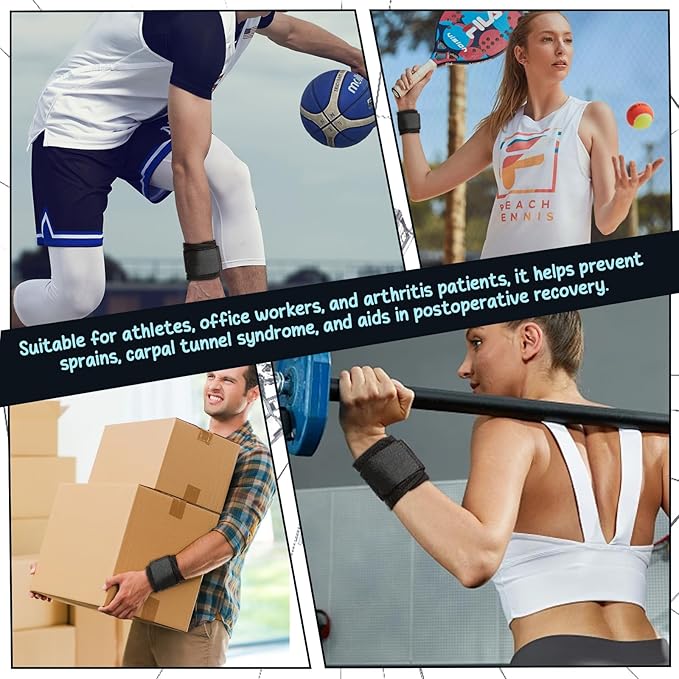 2 Pack Wrist Support Wrist Brace Adjustable Wrist Strap,Gym Wrist Protection